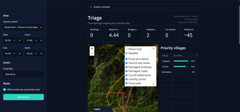 Triage: Flood Damage Mapping from Space – screenshot 7