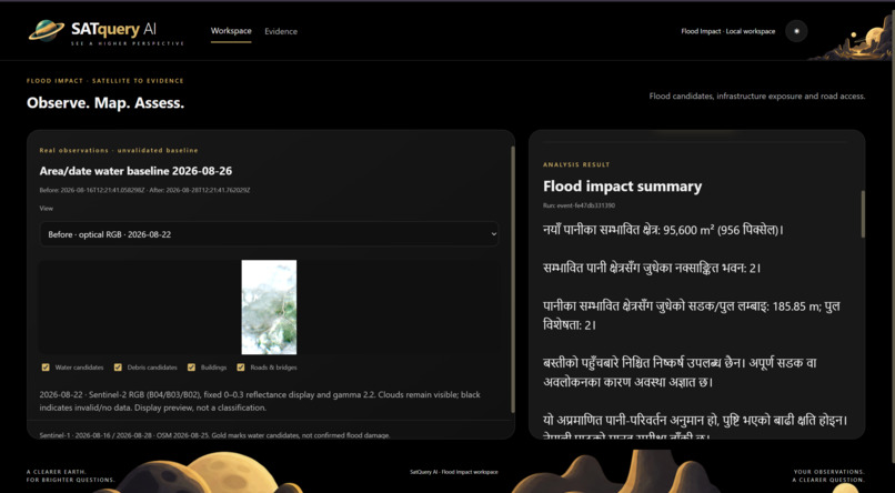 SATQueryAI - Flood Impact & Access Analysis – screenshot 3