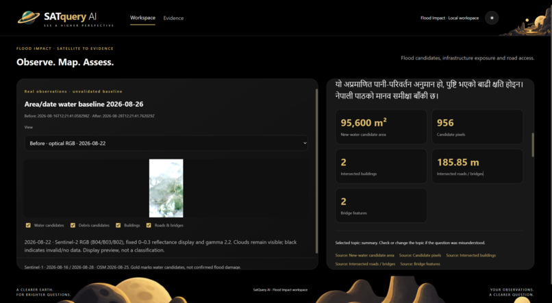 SATQueryAI - Flood Impact & Access Analysis – screenshot 4