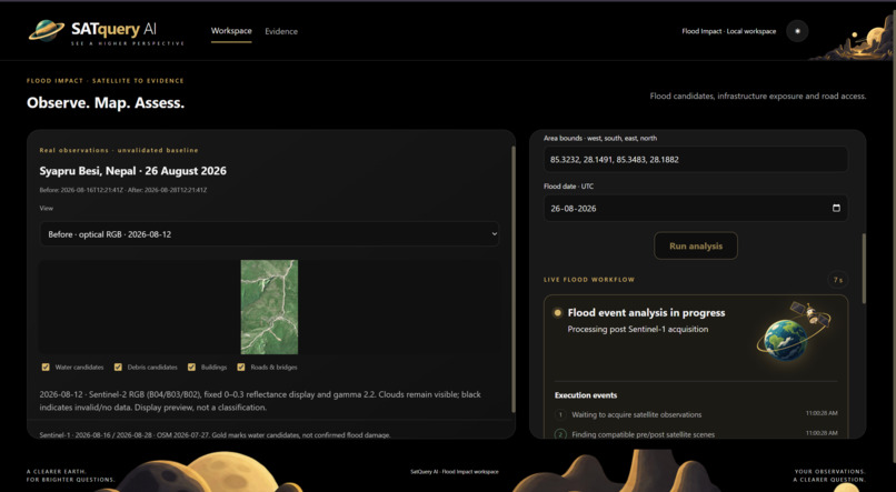 SATQueryAI - Flood Impact & Access Analysis – screenshot 5
