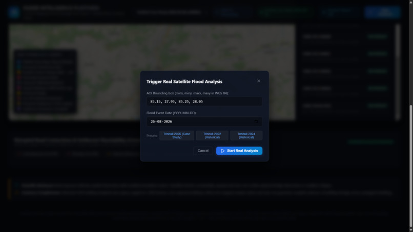 FloodLens: Satellite Flood Intelligence – screenshot 1