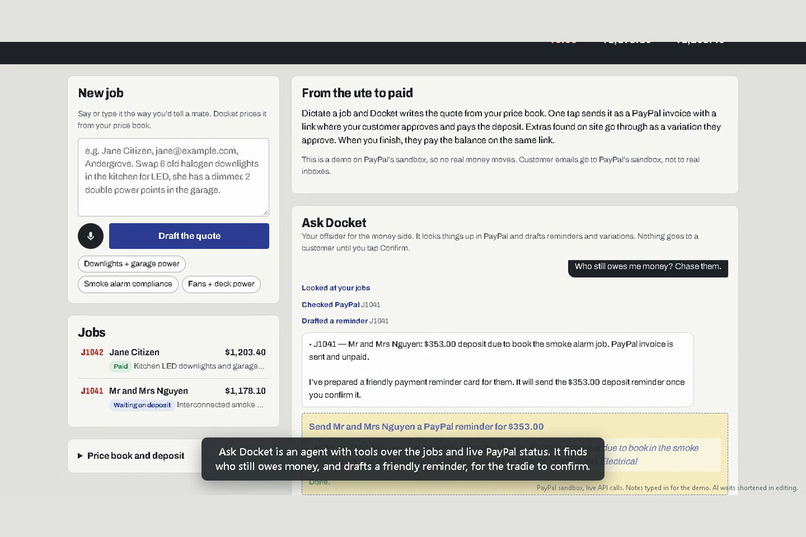 Docket – screenshot 4