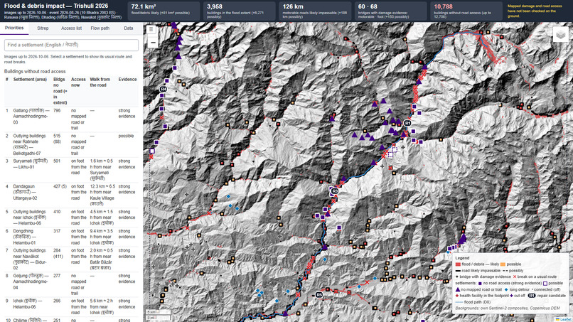 Satellite Flood Mapping and Road Access – screenshot 9