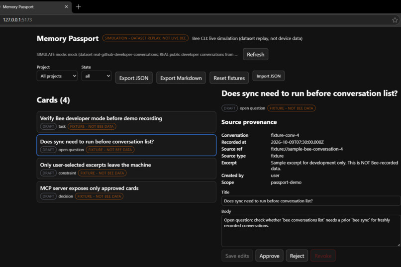 Memory Passport for Developers – screenshot 4