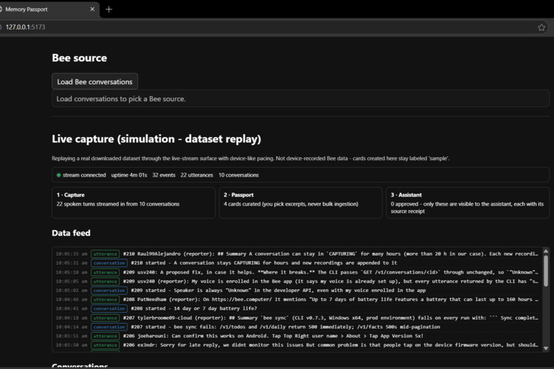 Memory Passport for Developers – screenshot 5