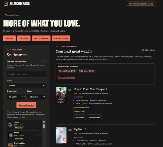 FilmCompass – screenshot 3