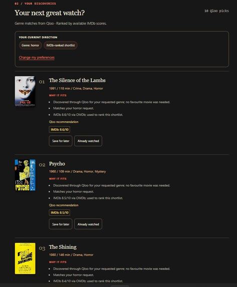 FilmCompass – screenshot 5