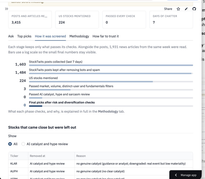 Equities Filter – screenshot 5