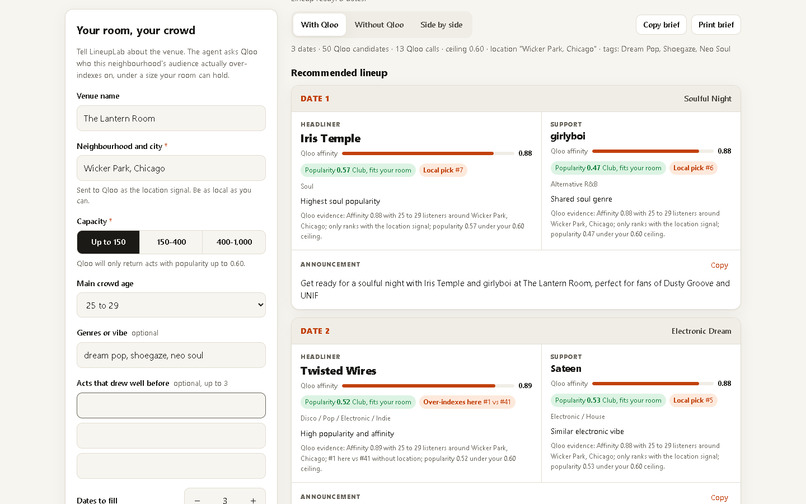 LineupLab – screenshot 2