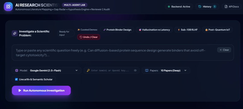 Autonomous AI Research Scientist – screenshot 1
