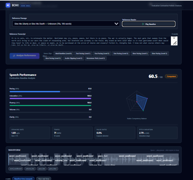 ECHO (Evaluative Contrastive Holistic Orations) – screenshot 2