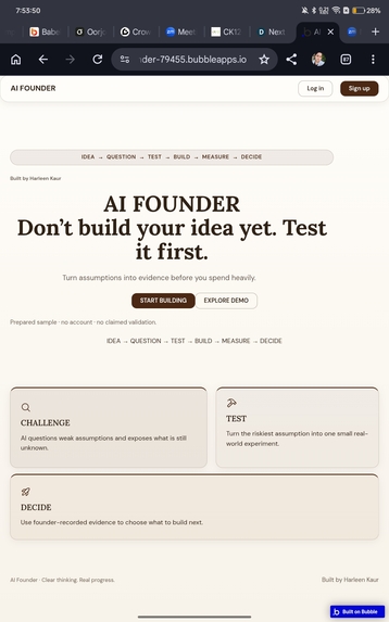 AI founder  – screenshot 1