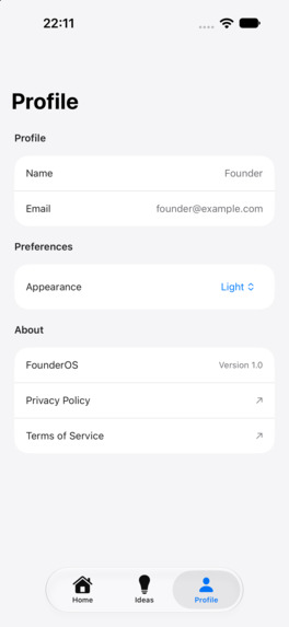 FounderOS – screenshot 1
