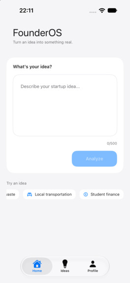 FounderOS – screenshot 2