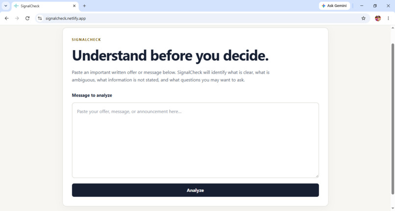 SignalCheck – screenshot 1