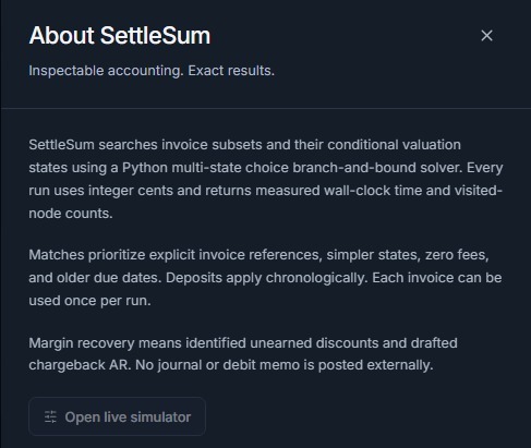 SettleSum - A Financial Workhorse – screenshot 1