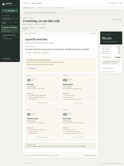 Plan B Booking – screenshot 2