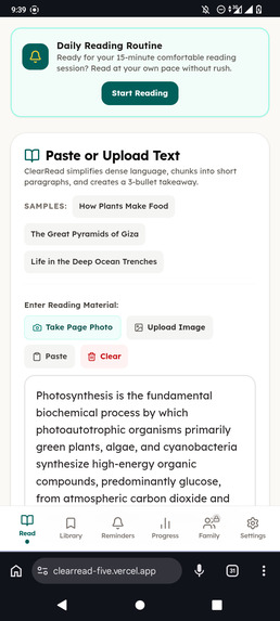 Clearread  – screenshot 1