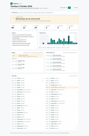 GateLog – screenshot 1