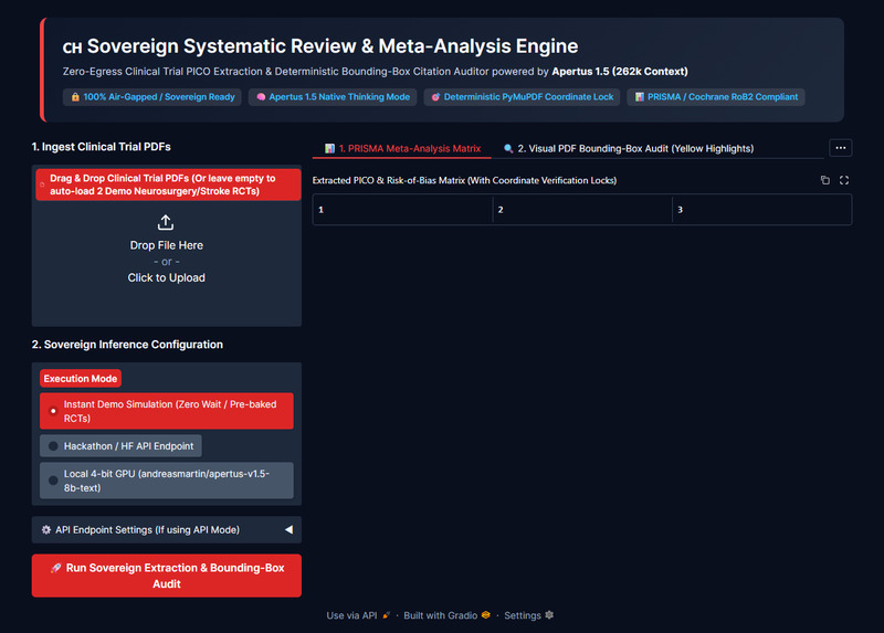 Sovereign Systematic Review & Meta-Analysis Engine – screenshot 1