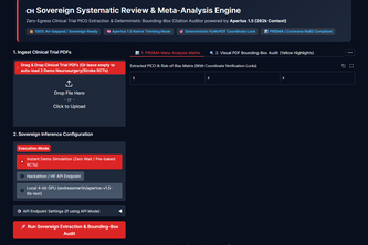 Sovereign Systematic Review & Meta-Analysis Engine
