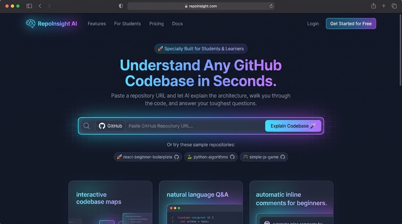 GitHub Repository aur Code Tutor  – screenshot 1