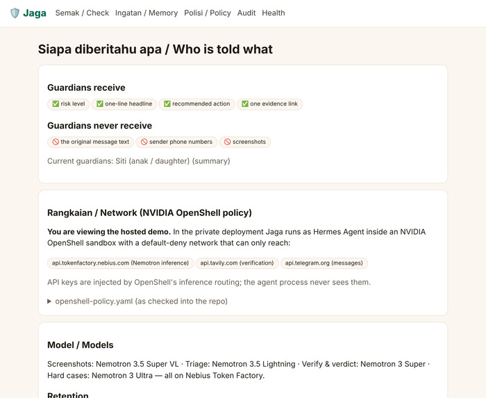 Jaga: a scam guardian that verifies before it warns – screenshot 6