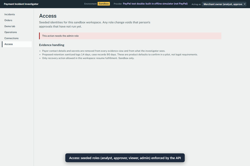 PII (Payment Incident Investigator) – screenshot 4
