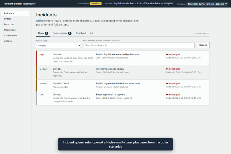 PII (Payment Incident Investigator) – screenshot 7