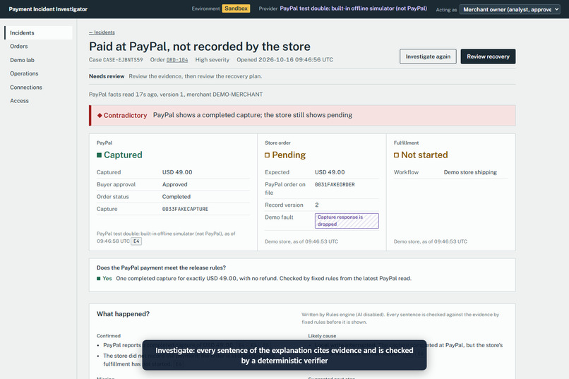 PII (Payment Incident Investigator) – screenshot 11