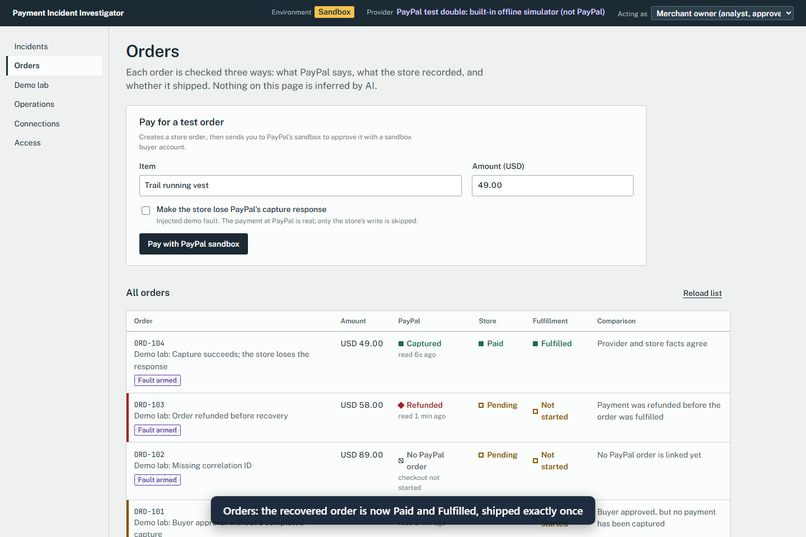 PII (Payment Incident Investigator) – screenshot 12