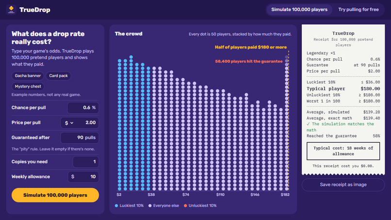 TrueDrop – screenshot 1