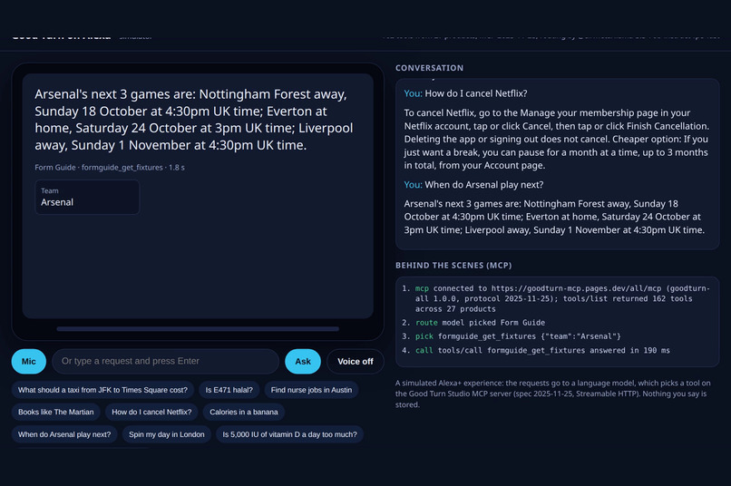 Good Turn on Alexa+ – screenshot 4