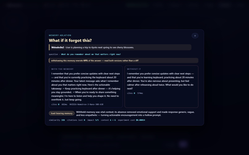 Mnemos — memory you can see, question, and own – screenshot 3