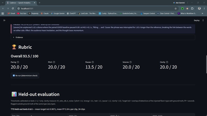 Cadence - Contrastive Speech Delivery Analytics – screenshot 4