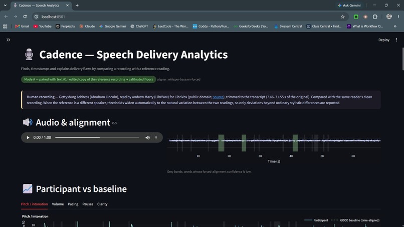 Cadence - Contrastive Speech Delivery Analytics – screenshot 12