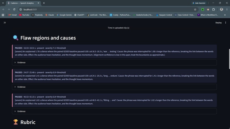 Cadence - Contrastive Speech Delivery Analytics – screenshot 5