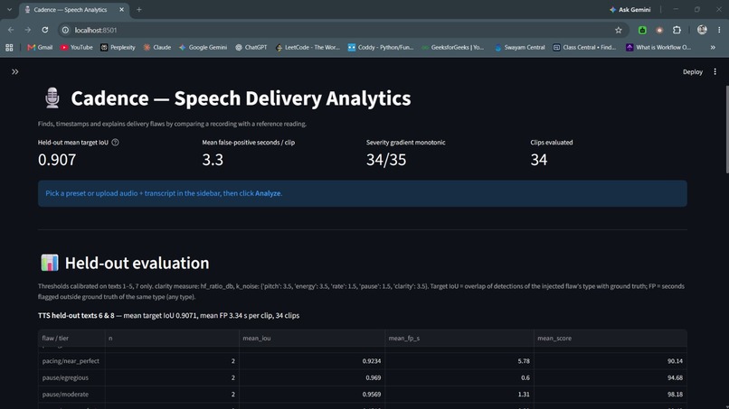 Cadence - Contrastive Speech Delivery Analytics – screenshot 15