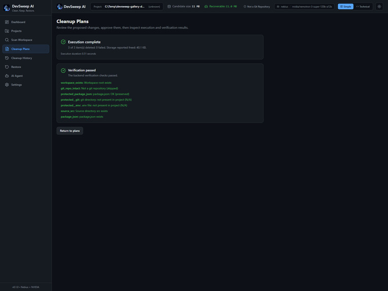 DevSweep AI — Intelligent Workspace Cleanup Agent – screenshot 8