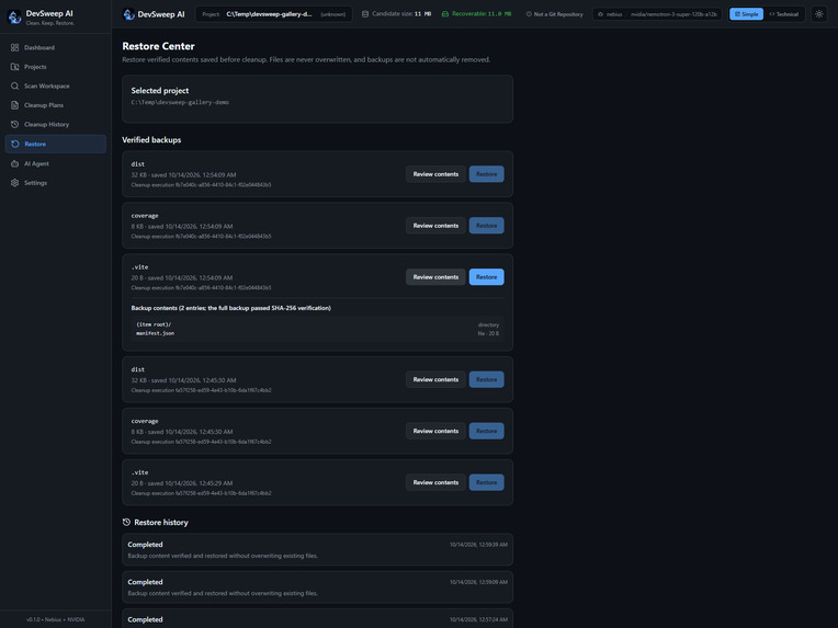 DevSweep AI — Intelligent Workspace Cleanup Agent – screenshot 9