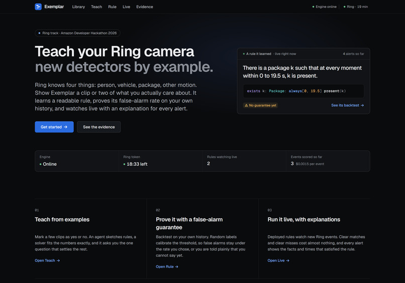 Exemplar: Teach Your Ring Camera by Example – screenshot 1
