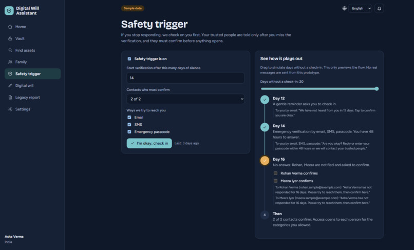 Digital Will Assistant – screenshot 6