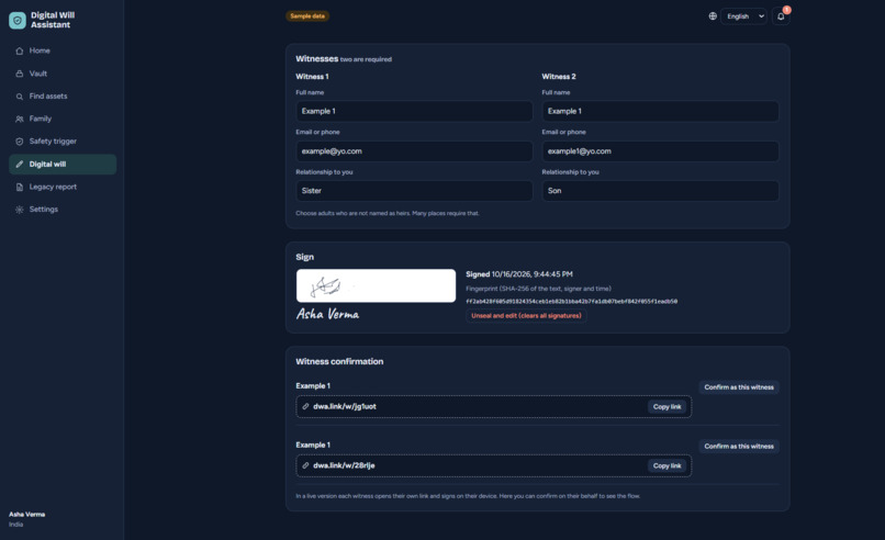 Digital Will Assistant – screenshot 9