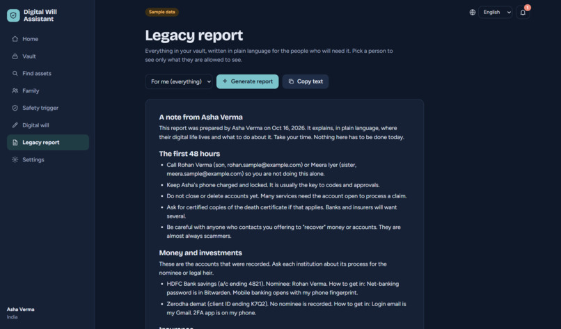 Digital Will Assistant – screenshot 11