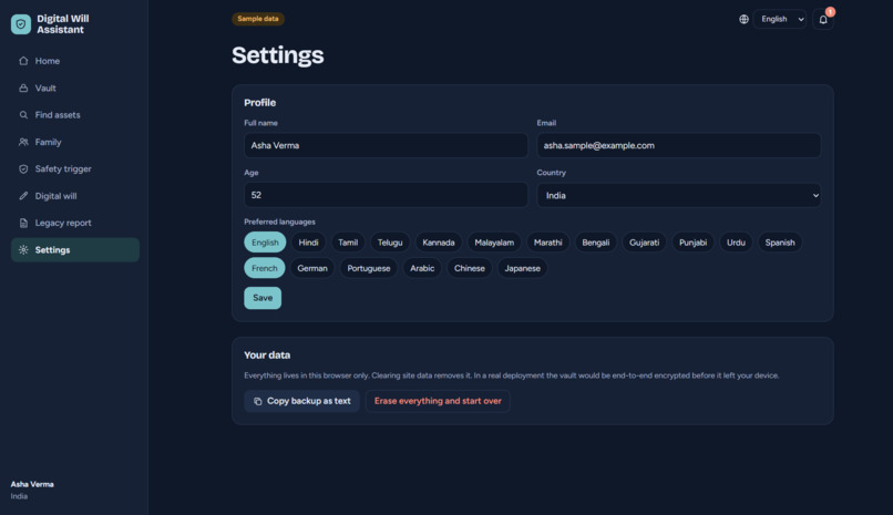 Digital Will Assistant – screenshot 12