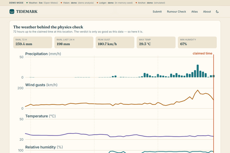 TIDEMARK — Physics-Checked Disaster Evidence – screenshot 3
