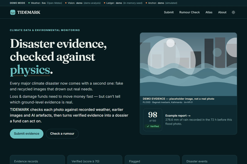 TIDEMARK — Physics-Checked Disaster Evidence – screenshot 7