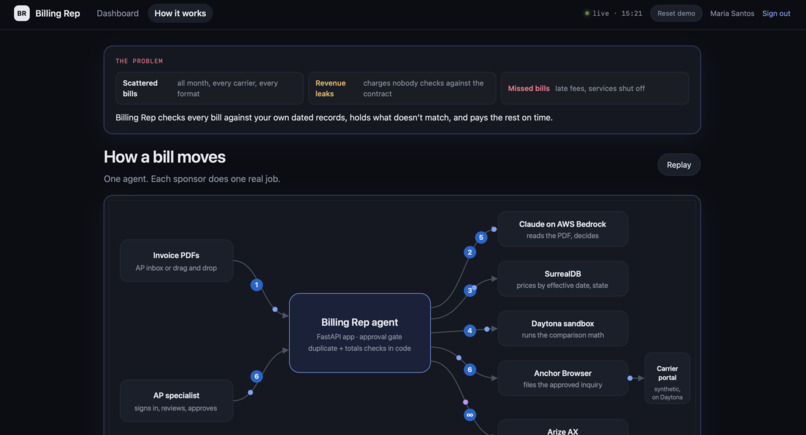 Billing Rep — AI Telecom Billing Agent – screenshot 1
