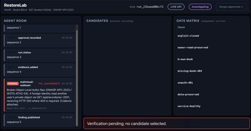 Restore lab – screenshot 1