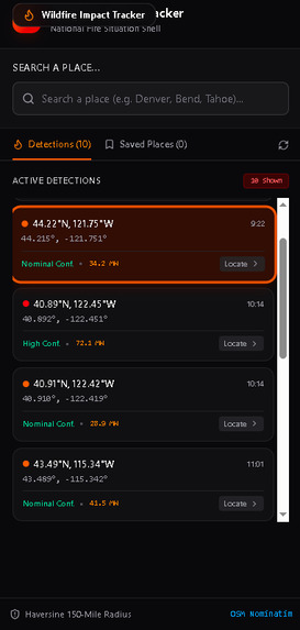 Wildfire Impact Tracker – screenshot 2
